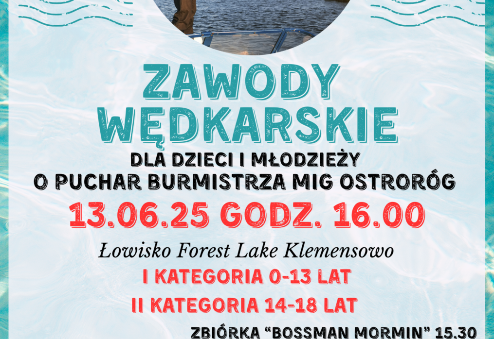 ZAWODY WĘDKARSKIE DLA DZIECI I MŁODZIEŻY